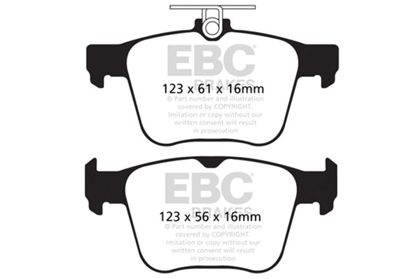 EBC 14-20 Audi S3 2.0 Turbo Yellowstuff Rear Brake Pads - Bull Strap