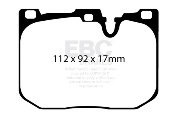 EBC 14+ BMW M3 3.0 Twin Turbo (F80) Redstuff Front Brake Pads - Bull Strap