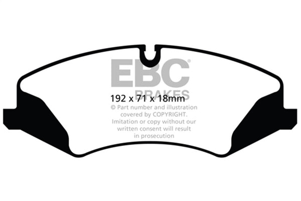 EBC 14+ Land Rover LR4 3.0 Supercharged Greenstuff Front Brake Pads - Bull Strap