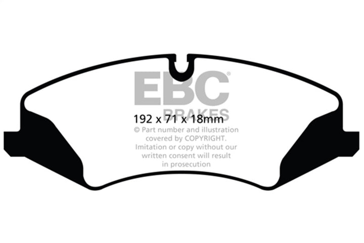 EBC 14+ Land Rover LR4 3.0 Supercharged Greenstuff Front Brake Pads - Bull Strap