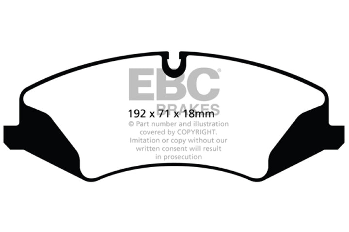 EBC 14+ Land Rover LR4 3.0 Supercharged Greenstuff Front Brake Pads - Bull Strap