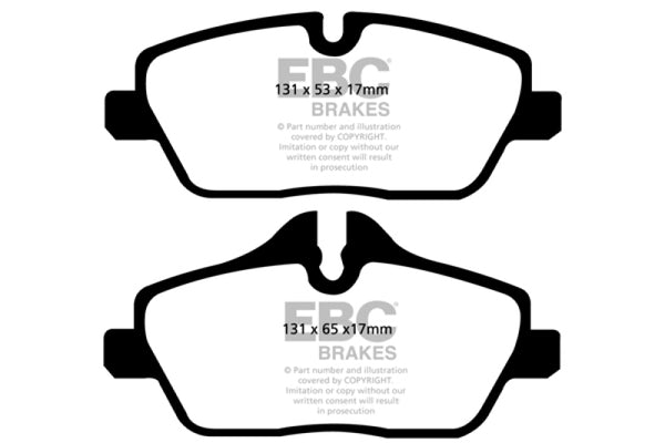 EBC 14+ Mini Hardtop 1.5 Turbo Cooper Yellowstuff Front Brake Pads - Bull Strap