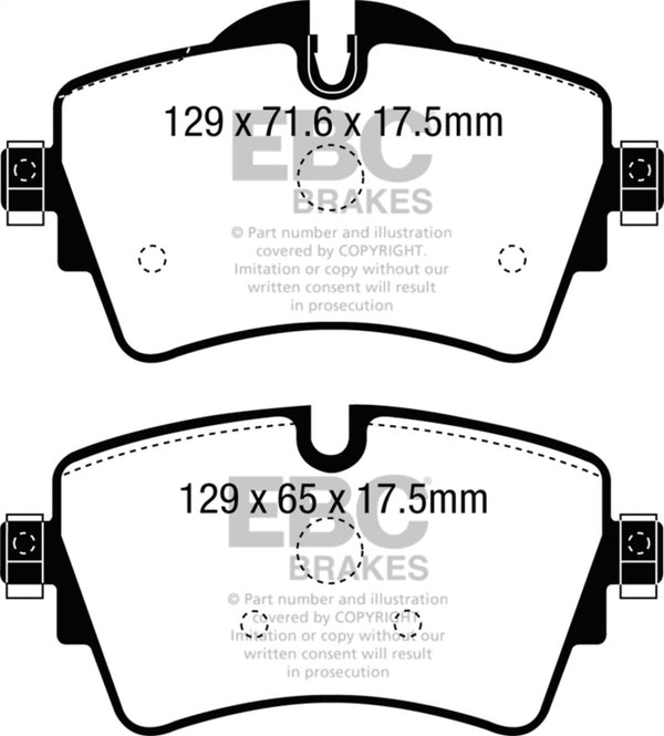 EBC 14+ Mini Hardtop 2.0 Turbo Cooper S Yellowstuff Front Brake Pads - Bull Strap