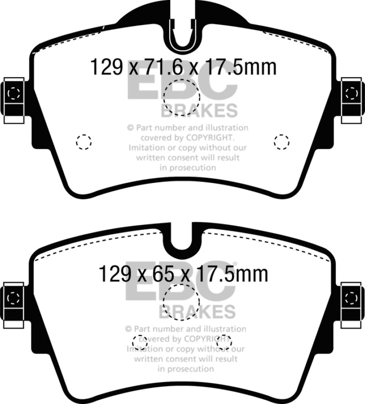 EBC 14+ Mini Hardtop 2.0 Turbo Cooper S Yellowstuff Front Brake Pads - Bull Strap