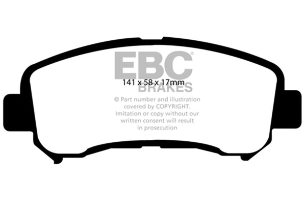 EBC 14+ Nissan Juke 1.6 Turbo Nismo RS Yellowstuff Front Brake Pads - Bull Strap