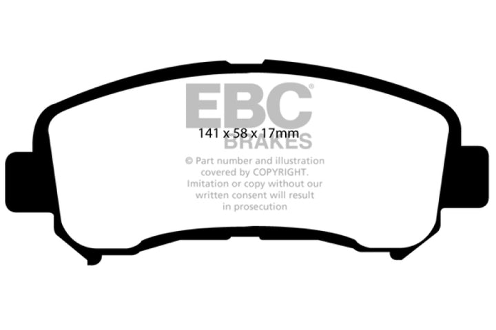 EBC 14+ Nissan Juke 1.6 Turbo Nismo RS Yellowstuff Front Brake Pads - Bull Strap