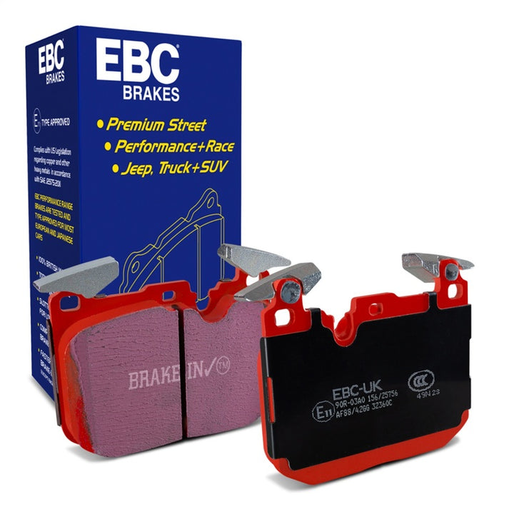 EBC 16-18 BMW M2 3.0L Turbo Redstuff Front Brake Pads - Bull Strap
