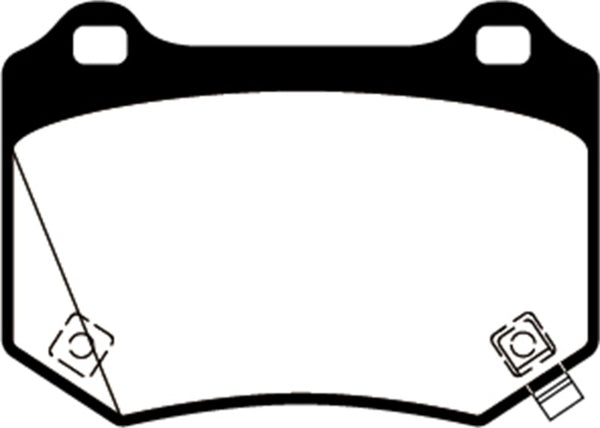 EBC 18+ Subaru WRX STI Redstuff Rear Brake Pads - Bull Strap