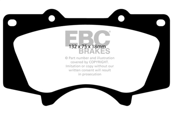 EBC 2005+ Toyota Tacoma 2WD/4WD Bluestuff Front Brake Pads - Bull Strap