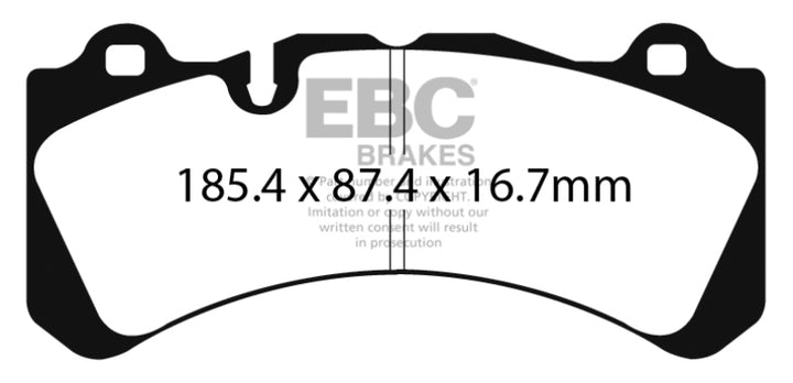 EBC 2014+ Volvo S60 Polestar/V60 Polestar 3.0T Yellowstuff Front Brake Pads - Bull Strap