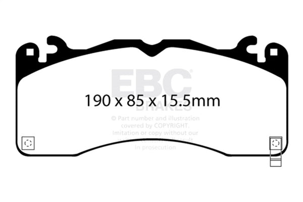 EBC 2015+ Ford Mustang (6Th Gen) 2.3L Turbo (GT Package) Bluestuff Front Brake Pads - Bull Strap