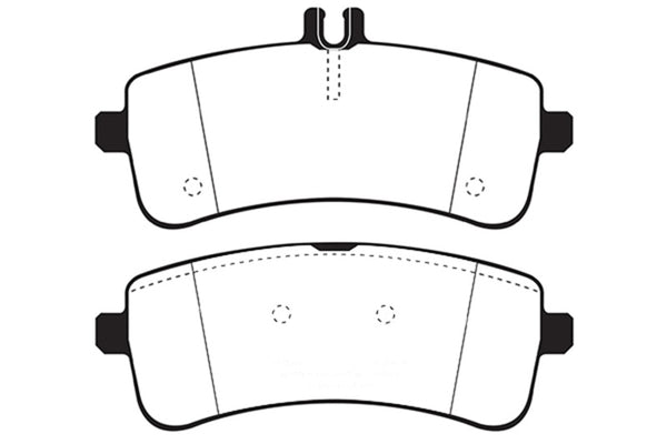 EBC 2015+ Mercedes-Benz C63 S AMG (W205) 4.0L Twin Turbo Redstuff Rear Brake Pads - Bull Strap