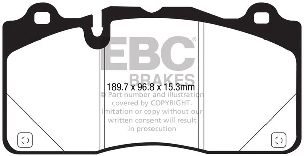 EBC 2016+ Chevrolet Camaro ZL1 Bluestuff Front Brake Pads - Bull Strap