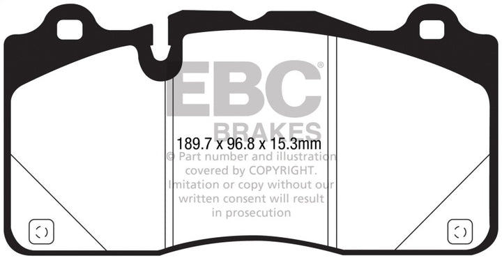 EBC 2016+ Chevrolet Camaro ZL1 Bluestuff Front Brake Pads - Bull Strap