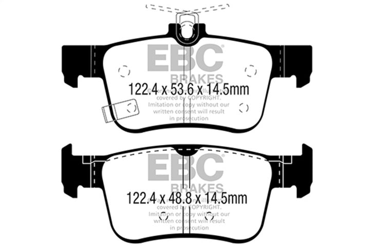 EBC 2017+ Honda Civic Type-R Redstuff Rear Brake Pads - Bull Strap