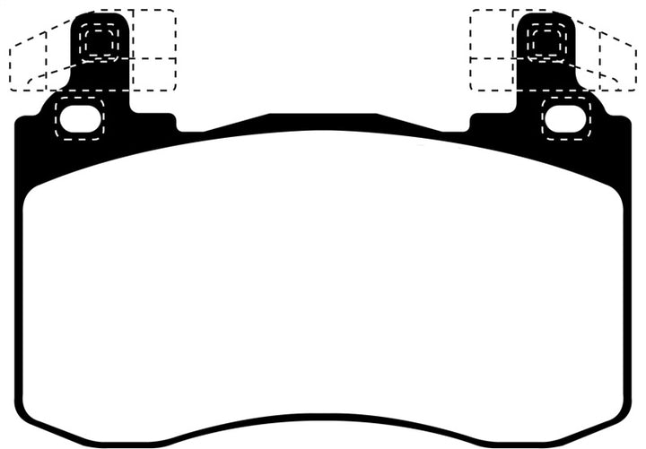 EBC 2017+ Kia Stinger 3.3L Twin Turbo Redstuff Front Brake Pads - Bull Strap