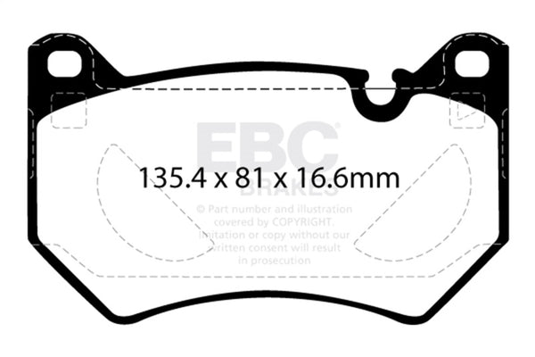 EBC 2018+ Audi Q5 FY 2.0T Yellowstuff Front Brake Pads - Bull Strap