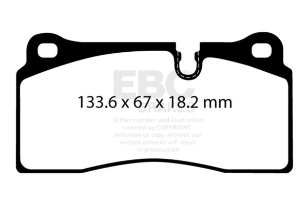 EBC 2018+ BMW M2 Competition 3.0TT Redstuff Rear Brake Pads - Bull Strap