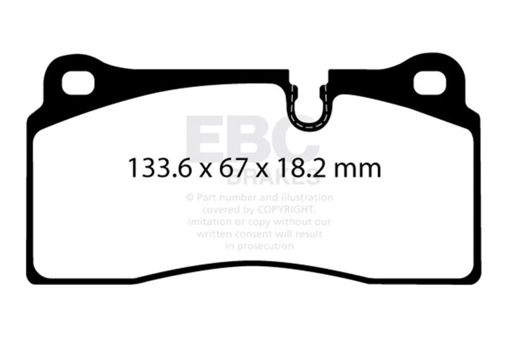 EBC 2018+ BMW M2 Competition 3.0TT Redstuff Rear Brake Pads - Bull Strap