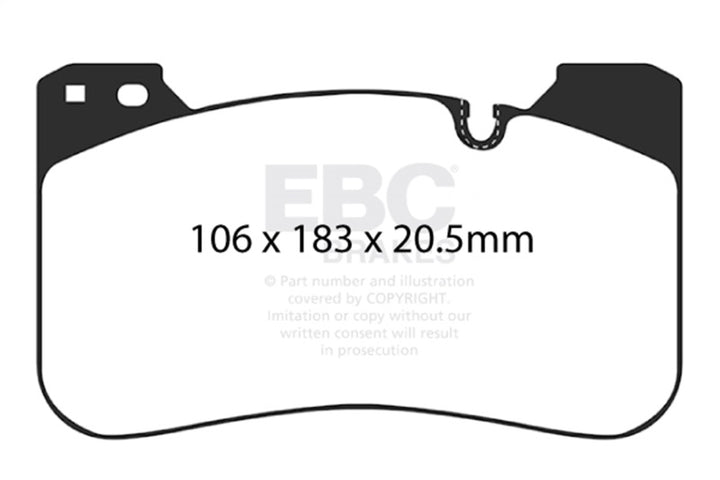 EBC 2018+ BMW M5 F90 Bluestuff Front Brake Pads - Bull Strap