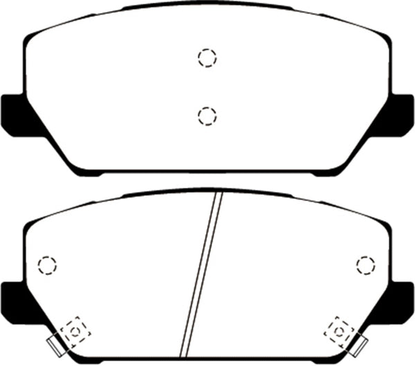 EBC 2019+ Hyundai Veloster N (2nd Gen) 2.0L Turbo Yellowstuff Front Brake Pads - Bull Strap