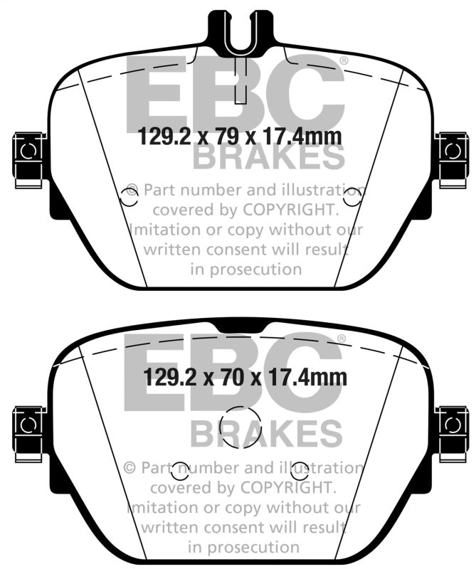 EBC 2019+ Mercedes-Benz CLS53 AMG (C257) 3.0L Turbo Yellowstuff Rear Brake Pads - Bull Strap