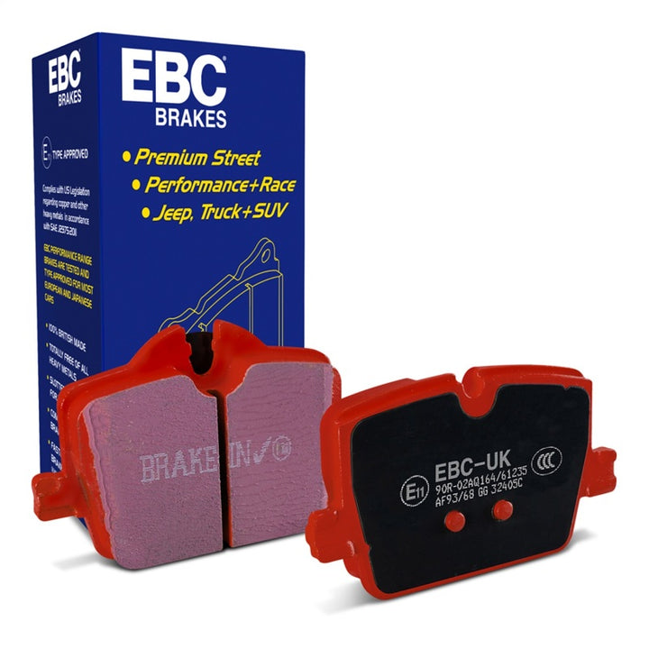 EBC 2019+ Toyota GR Supra (w/13in Rear Rotor) Redstuff Rear Brake Pads - Bull Strap