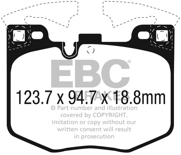 EBC 2021+ BMW G20 3-Series Bluestuff Front Brake Pads - Bull Strap