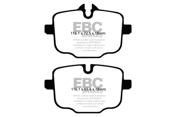 EBC 2021+ BMW M3/M4 3.0TT (G80/G82/G83) Yellowstuff Rear Brake Pads - Bull Strap