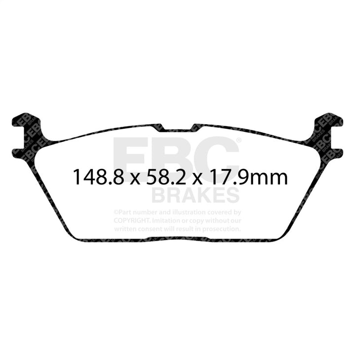 EBC 2022+ Jeep Grand Wagoneer 6.4L Extra Duty Rear Brake Pads - Bull Strap