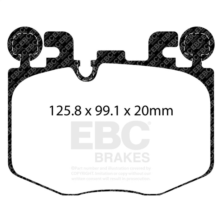 EBC 2022+ Toyota GR Supra 3.0T / 2022+ BMW M240 Coupe Redstuff Front Brake Pads - Bull Strap