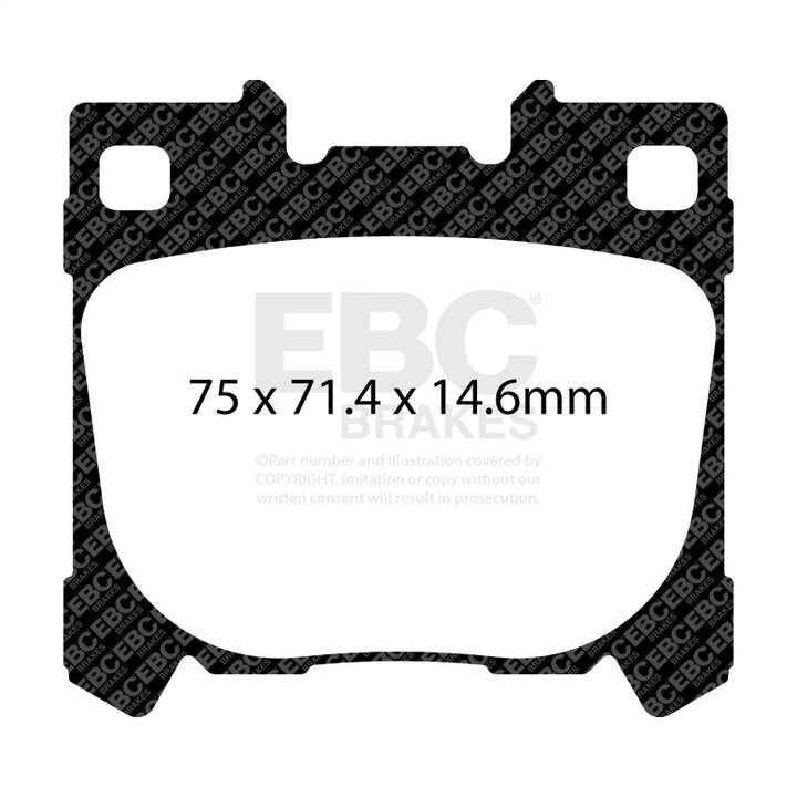 EBC 2022+ Toyota GR Yaris Yellowstuff Rear Brake Pads - Bull Strap