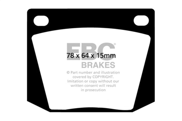 EBC 63-69 Ac Cobra 4.7 Greenstuff Front Brake Pads - Bull Strap
