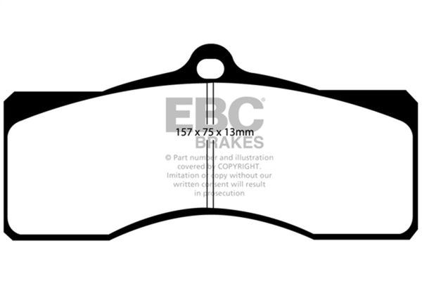 EBC 68-69 Chevrolet Camaro (1st Gen) 4.9 Redstuff Front Brake Pads - Bull Strap