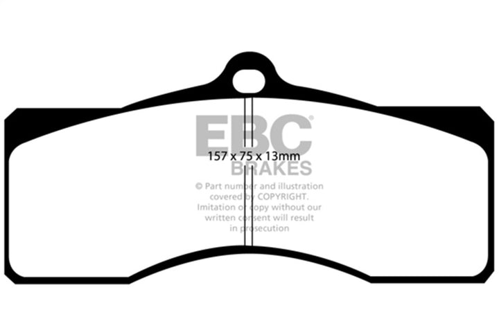EBC 68-69 Chevrolet Camaro (1st Gen) 4.9 Redstuff Front Brake Pads - Bull Strap
