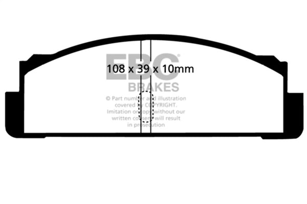EBC 68-83 Fiat 124 1.6 Greenstuff Rear Brake Pads - Bull Strap