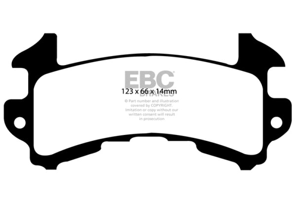 EBC 79-85 Buick Riviera (Fwd) 3.8 Turbo Yellowstuff Rear Brake Pads - Bull Strap