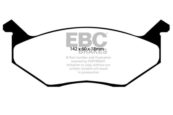 EBC 80-83 Chrysler Cordoba 3.7 Redstuff Front Brake Pads - Bull Strap