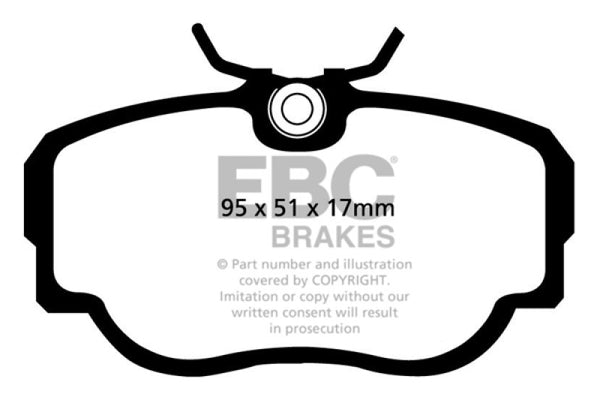 EBC 83-85 BMW 318 1.8 (E30) Redstuff Front Brake Pads - Bull Strap