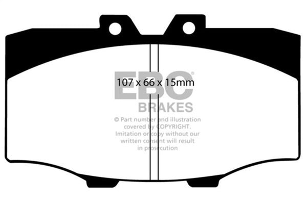 EBC 84-88 Toyota 4 Runner 2.4 Yellowstuff Front Brake Pads - Bull Strap