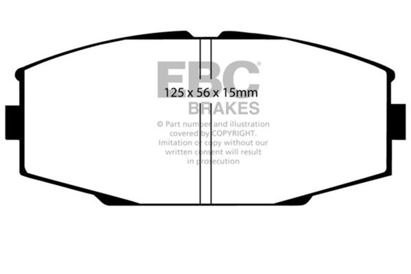 EBC 86-92 Toyota Supra 2.8 Redstuff Front Brake Pads - Bull Strap