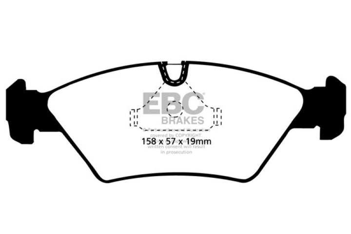 EBC 87-91 BMW M3 2.3 (E30) Redstuff Front Brake Pads - Bull Strap
