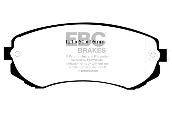 EBC 89-94 Nissan Skyline (R32) 1.8 Yellowstuff Front Brake Pads - Bull Strap