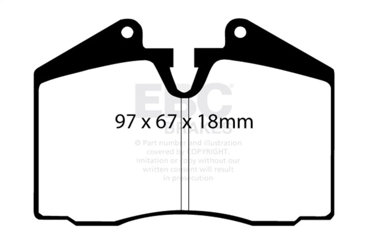 EBC 89-95 Ferrari 348 3.4 Yellowstuff Front and Rear Brake Pads - Bull Strap