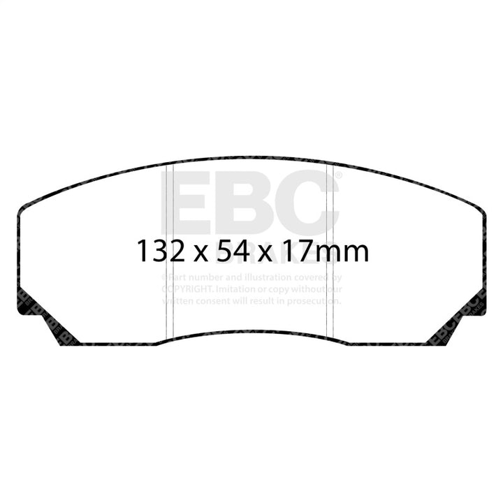 EBC 90-00 Aston Martin Vantage 5.3 (Twin Supercharged)(AP) Yellowstuff Front Brake Pads - Bull Strap