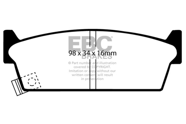 EBC 90-93 Infiniti M30 3.0 Redstuff Rear Brake Pads - Bull Strap