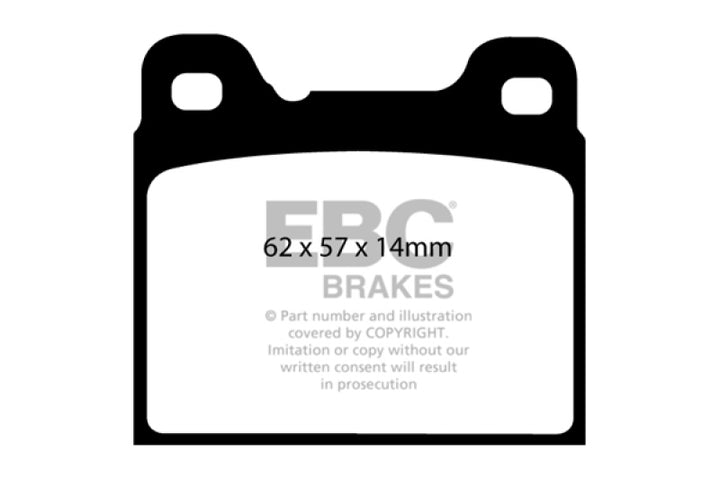 EBC 91-93 Volvo 740 2.3 (ABS) (Girling) Redstuff Rear Brake Pads - Bull Strap