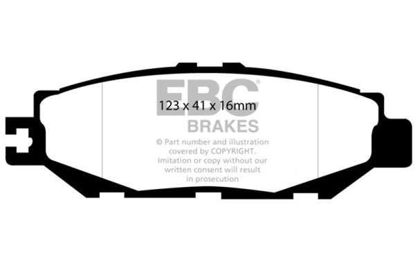 EBC 93-94 Lexus LS400 4.0 Redstuff Rear Brake Pads - Bull Strap