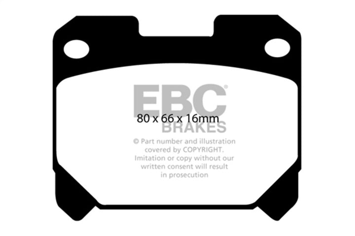 EBC 93-98 Toyota Supra 3.0 Twin Turbo Yellowstuff Rear Brake Pads - Bull Strap