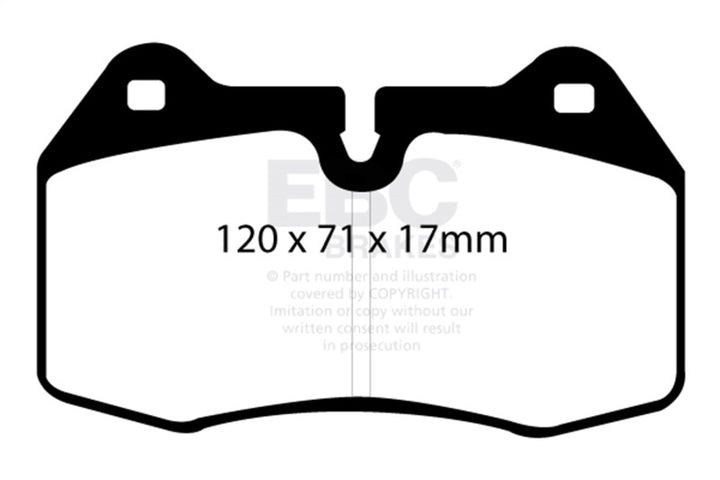 EBC 94-99 BMW M5 3.8 (E34) Redstuff Front Brake Pads - Bull Strap